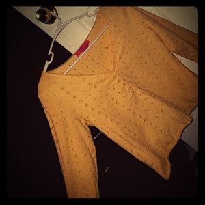 Yellow flower printed shirt